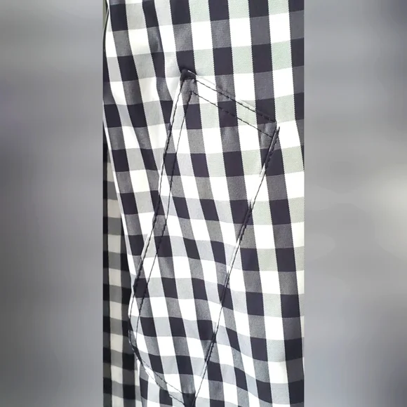 ANNE KLEIN-size 10- plaid trench coat - Knee Length Belted - Picture 9 of 12